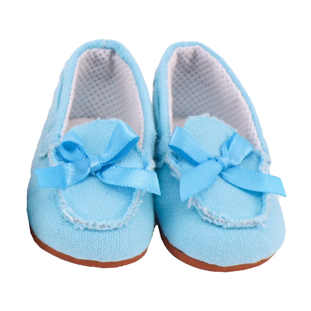 Suitable For 18 Inch Dolls, 43cm Doll Shoes, Sweet And Fashionable Lace Leather Shoes, Bow Leather Shoes, Children's Gifts