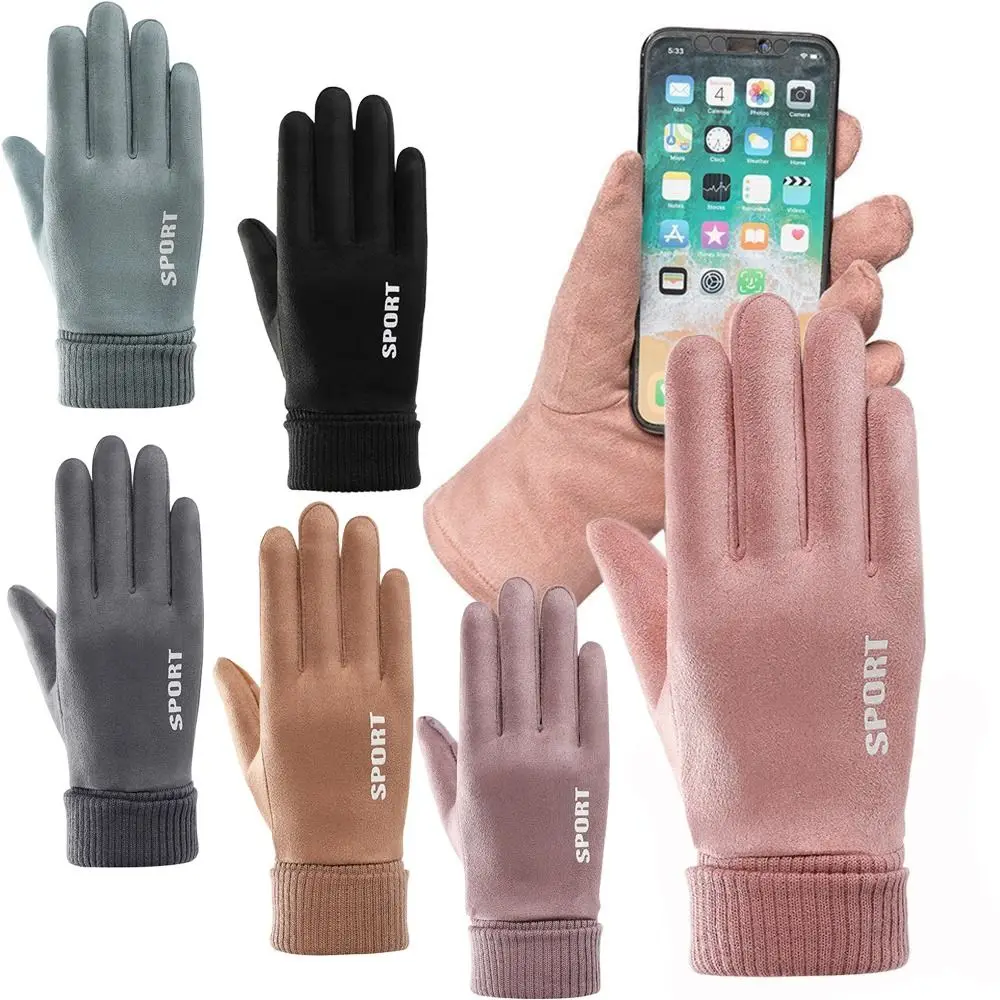 

Cold Proof Warm Touch Screen Gloves New Full Finger Windproof Full Finger Gloves Thickened Hand Warmer Autumn Winter