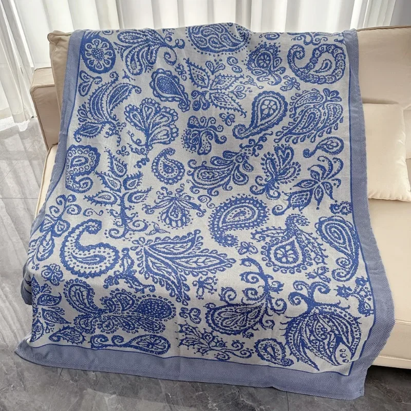 Thickened Napping Sofa Blanket Woven Jacquard Blanket Business Gift First Class Aviation Aircraft Cover