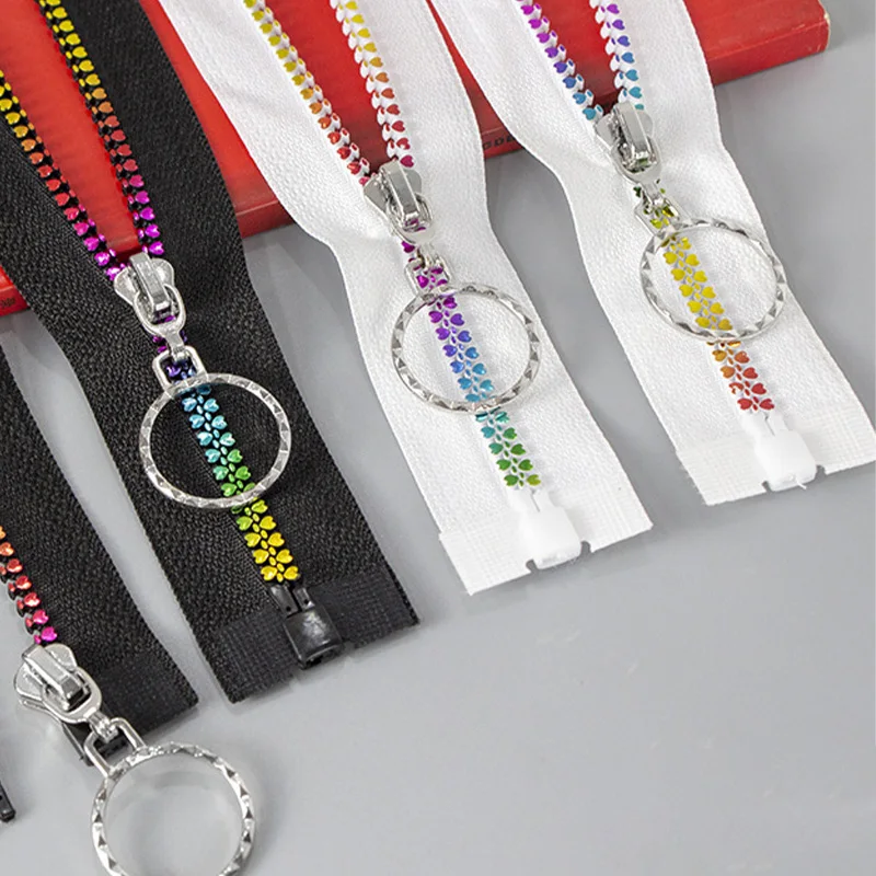 Description Picture 6 of itemNew 5# Resin Zipper 15-60cm Close-end Zipper Colorful Heart Shape Tooth Zipper Jacket Coat DIY Sewing Accessory Bag Supply Trim