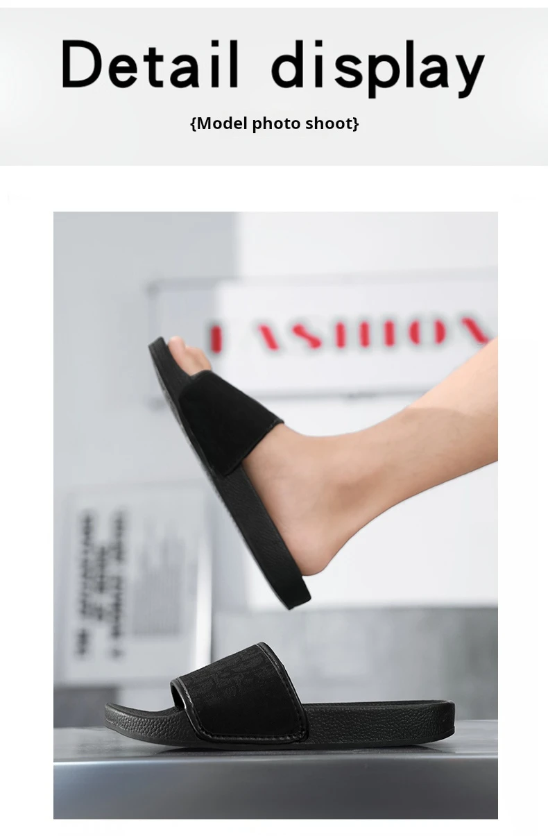 شباشب منزلية للرجال خفيفة الوزن صيفية بنمط جديد مسطحة وبالية كاجوال منقوشة كلاسيكية صنادل مضادة للانزلاق سريعة الجفاف