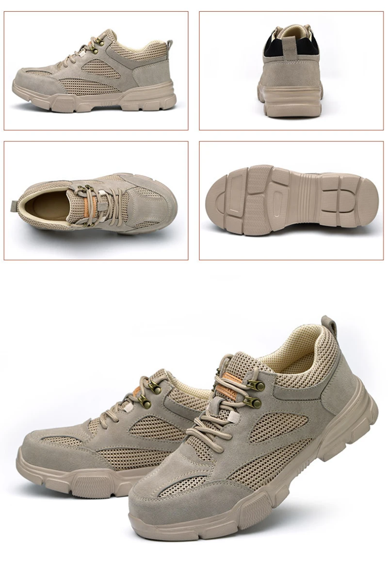 Breathable Mesh Safety Shoes Men Summer Puncture-Proof