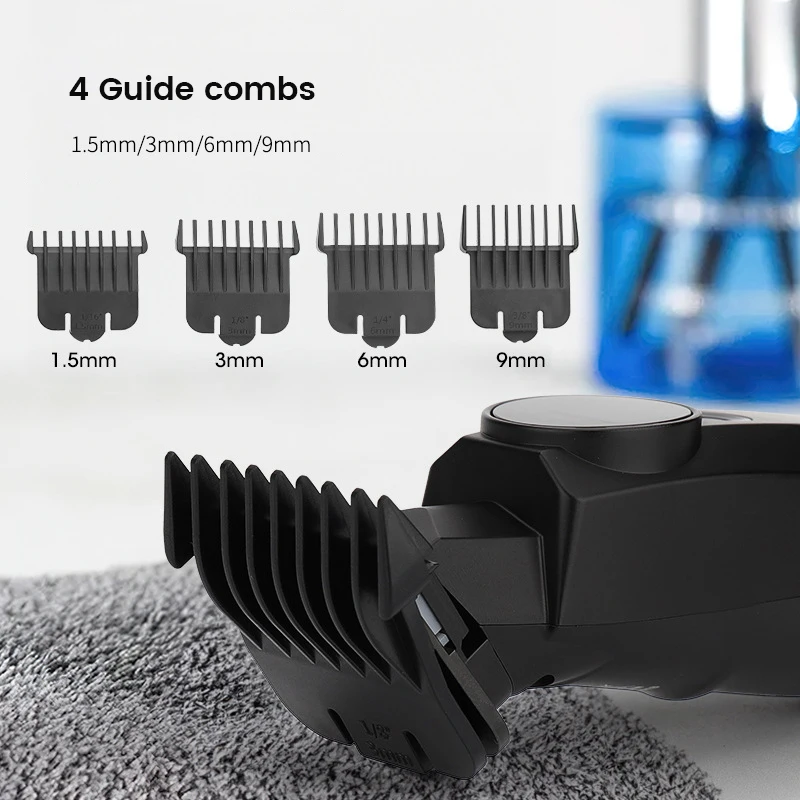 Lanmoda Professional Baldhead Hair Clipper for Barber 0 MM T Blade Men Bald Detailer Trimmer Shaver Haircut Machine Beard Razor 6