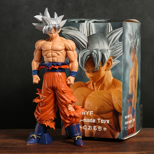 Dragon ball bandai figuras prata cabelo goku migatte não gokui figura de  ação coleção modelo bonecas brinquedos crianças presentes - AliExpress