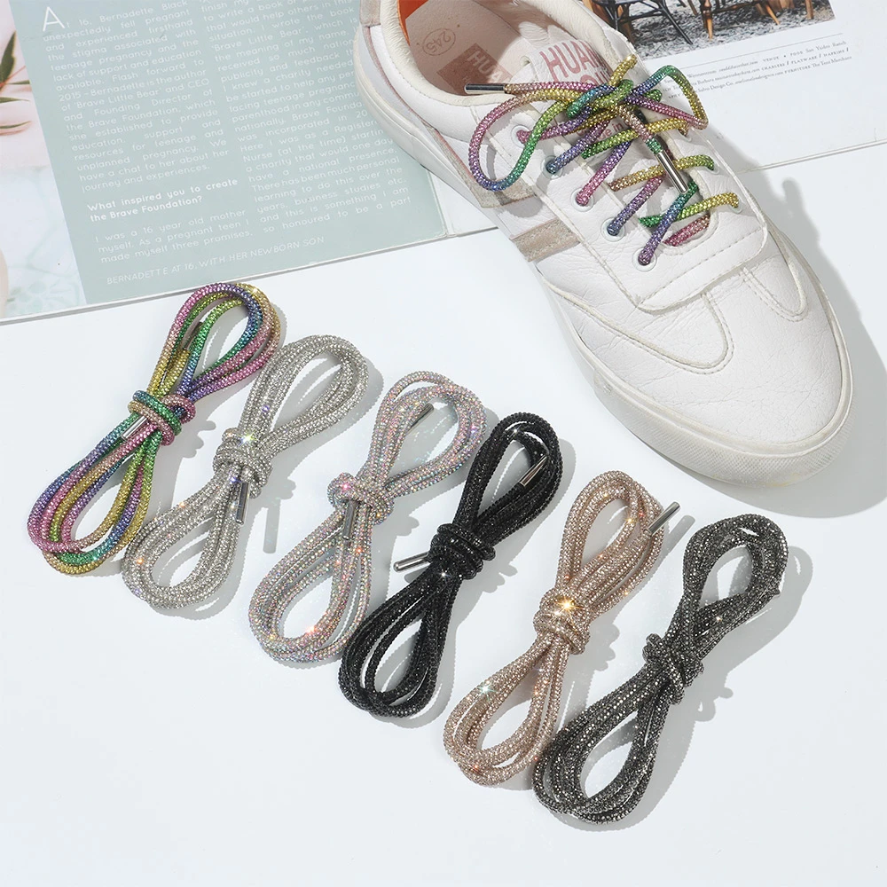 1Pc Luxury Rhinestone ShoeLaces Fashion Diamond Shoe Laces Cross