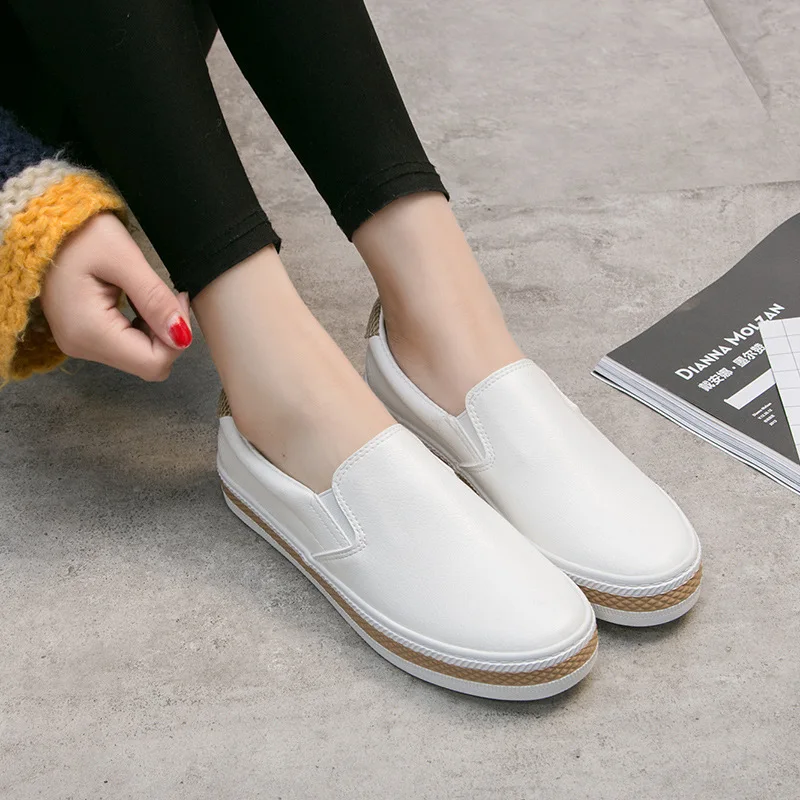 Women Shoes Spring Autumn Soft Leather Flats Fashion Loafers Casual
