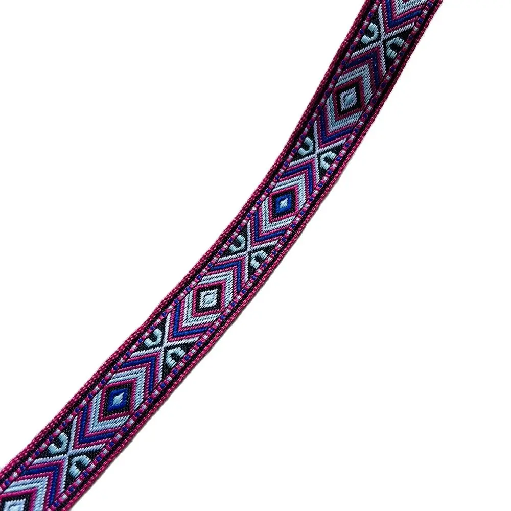 20yards/lot 1.8cm Woven Jacquard Ribbon Geometric ethnic style For Clothing Straps accessory webbing ribbon,embroidery ribbon,silk satin ribbon