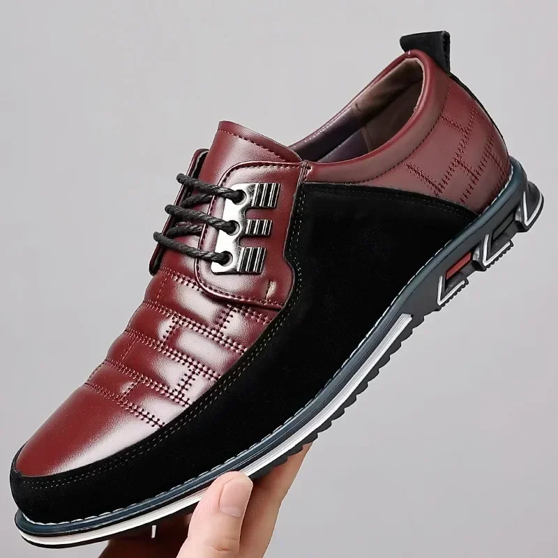 2024 Autumn Business Casual Shoes for Men Trend Classic Leather Shoes Outdoor Men Sneakers Sewing Breathable Men's Dress Shoes 2