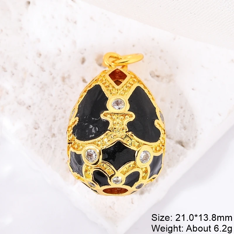 Juya DIY 18K Gold Plated Enamel Royal Flower Charms
