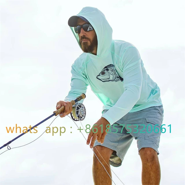 Fishing Hoodie With Face Mask Men Long Sleeve Performance Hoodie Ocean  Sailing Gear Outdoor Breathable Hooded Angling Clothing - AliExpress