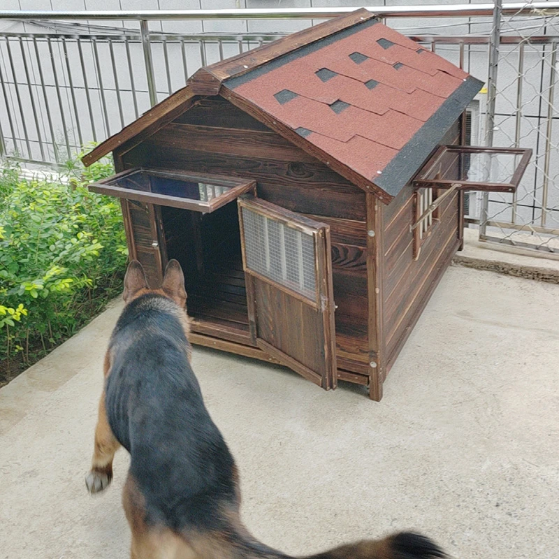 Home Solid Wood Dog Houses Outdoor Rainproof Pet Kennel Indoor Winter Warm  Dog House Large Dog Waterproof Four Seasons Universal - Houses, Kennels -  AliExpress