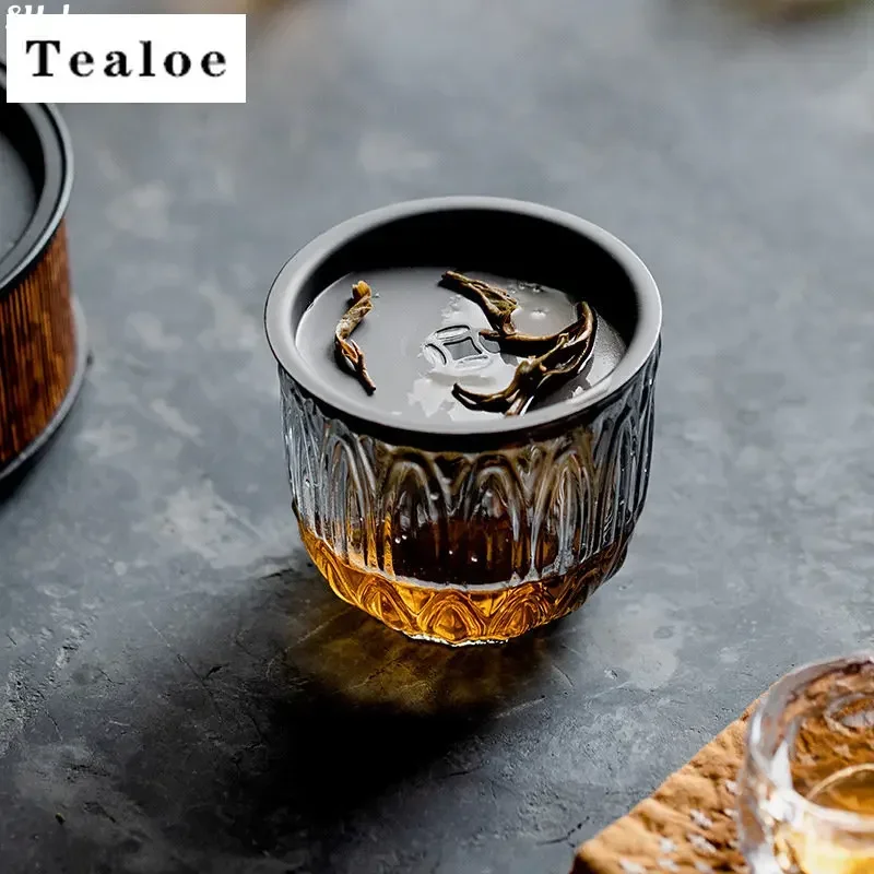 Japanese style Glass Building Water Tea Residue Tank Household Small Tea Washing Cup Set Accessories Small Waste Bucket