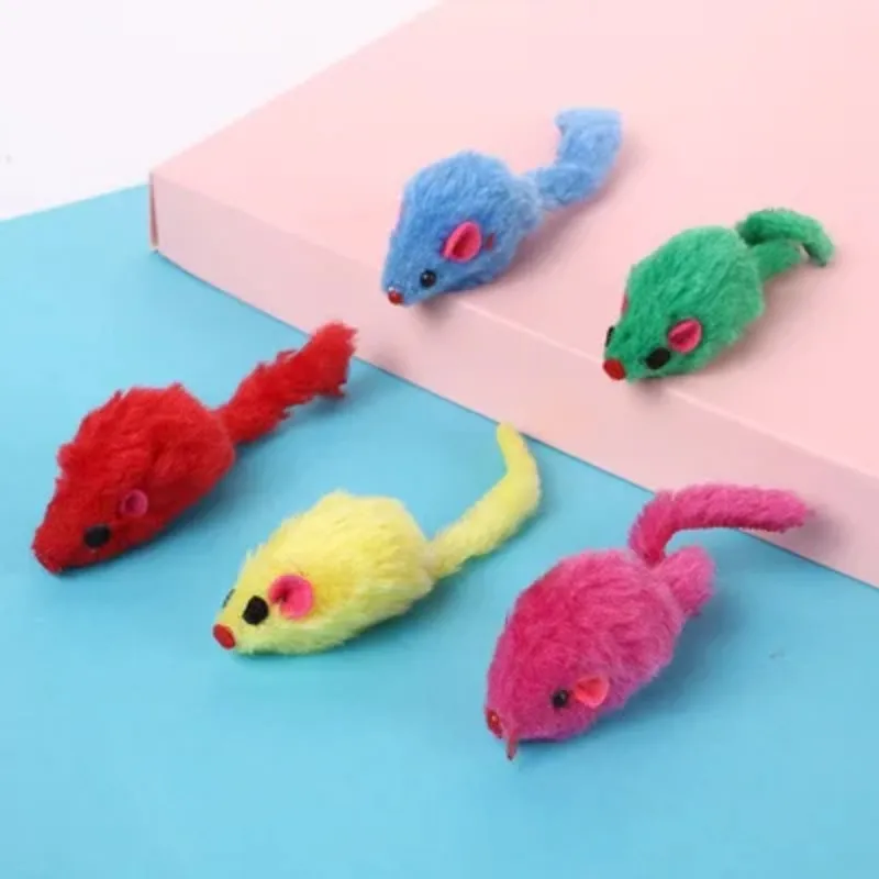5PCS Plush Cat Mouse Toys 3