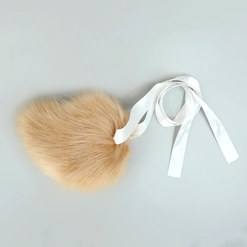 Kawaii Lolita Bunny Tail Role Play Anime Tails Sashes Plush Faux Fur Rabbit Tail Cosplay Costume Props Halloween Party Jewelry