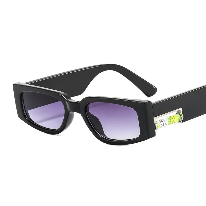 Vintage Rectangle Sunglasses with Leveler Women Men Luxury Designer Eye Wear Retro Driving Sun Glasses Frame Shades UV400 SG117 6