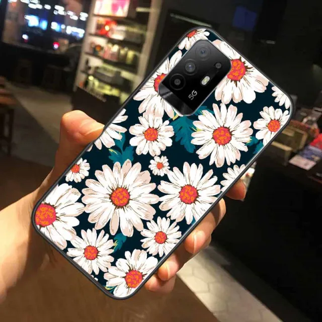 3D Flower Relief Embossed Silicone Phone Case - Cute Design