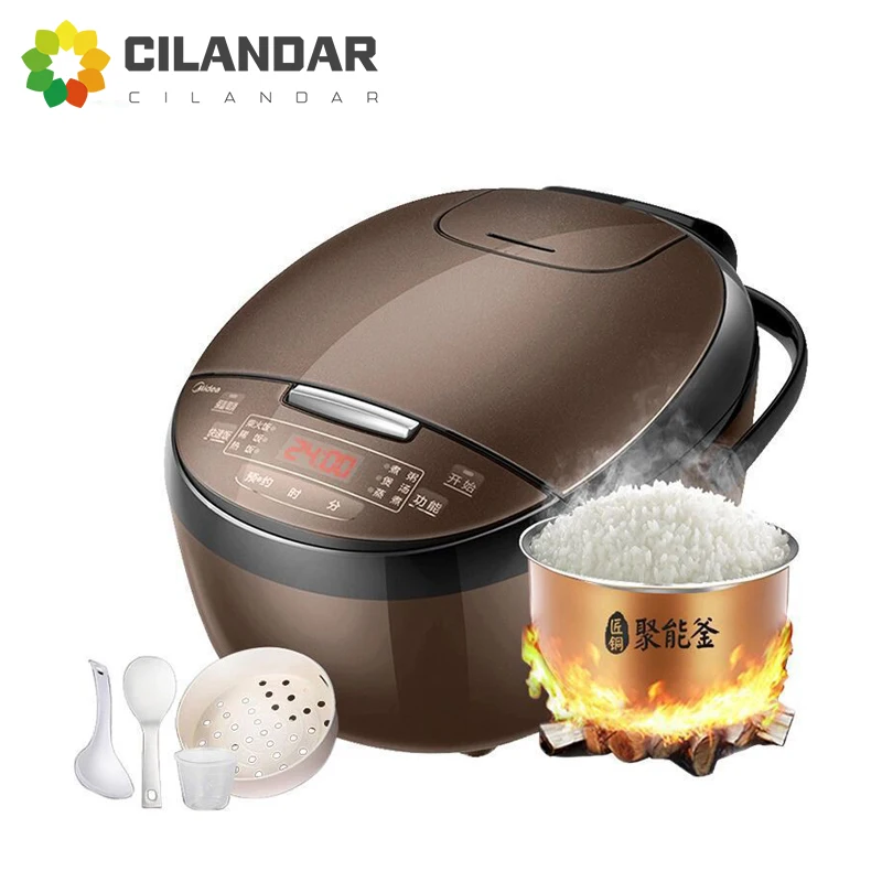 Midea rice cooker household 4L multifunctional mini rice cooker available for 2-4 people with intelligent appointment 4pcs suitable for midea electric pressure cooker float valve exhaust pipe pressure relief pipe outlet pipe with nut accessories