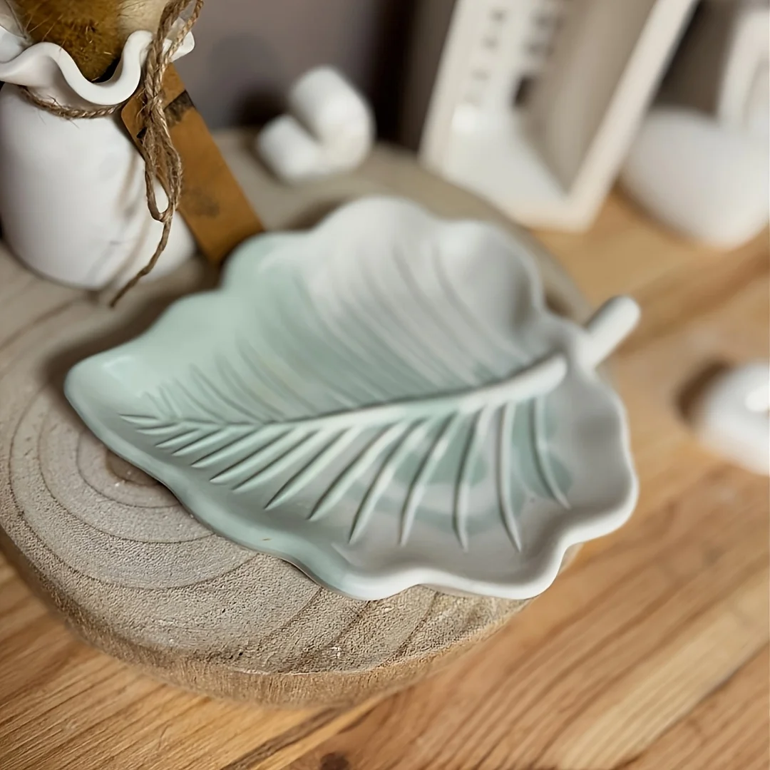 잎 모양 트레이 몰드, 잎 모양 실리콘 몰드, DIY 콘크리트 과일 보관 트레이, 보석함 몰드, 클레이 테이블