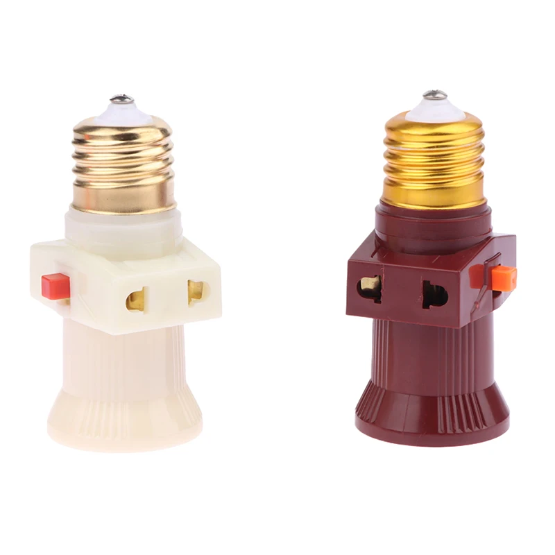 E27 Double Screw Multi-purpose Socket Switch Lamp Holder Plug Socket Lamp Base Lighting Accessories 110V-240V