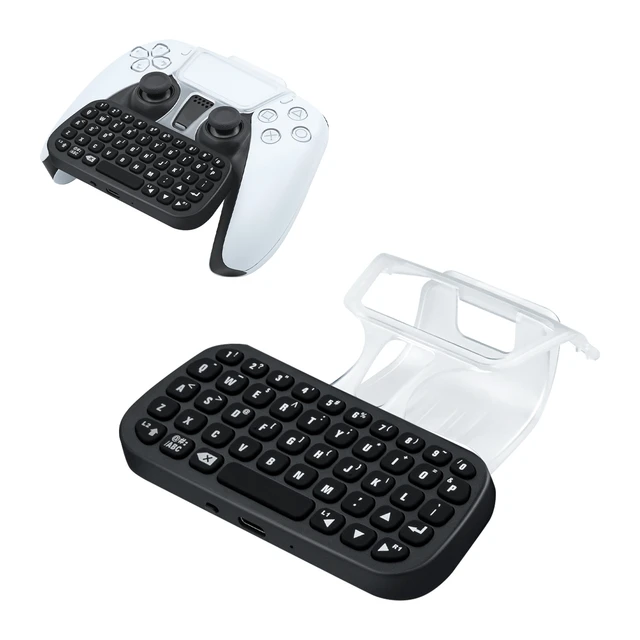 For PS5 Accessories PS5 DualSense Controller Wireless Qwerty Keyboard PS5  External Bluetooth Gaming Keyboard Support Voice Chat