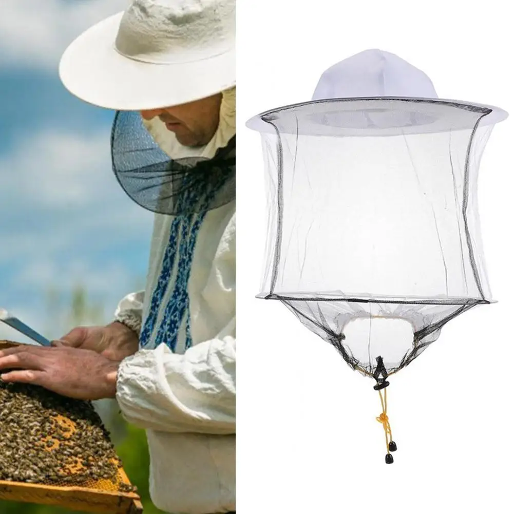 

Beekeeping Beekeeper Anti-mosquito Bee Bug Insect Fly Mask Cap Hat with Head Net Mesh Face Protection Outdoor Equipment