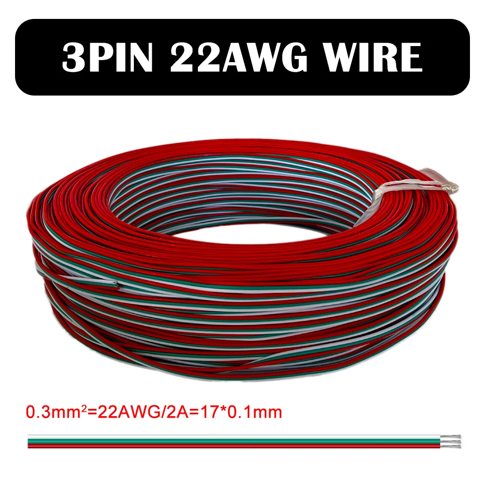 รูปสินค้า สายไฟ LED ขยาย ความยาวหลากหลาย 22AWG สำหรับ LED Strip Light