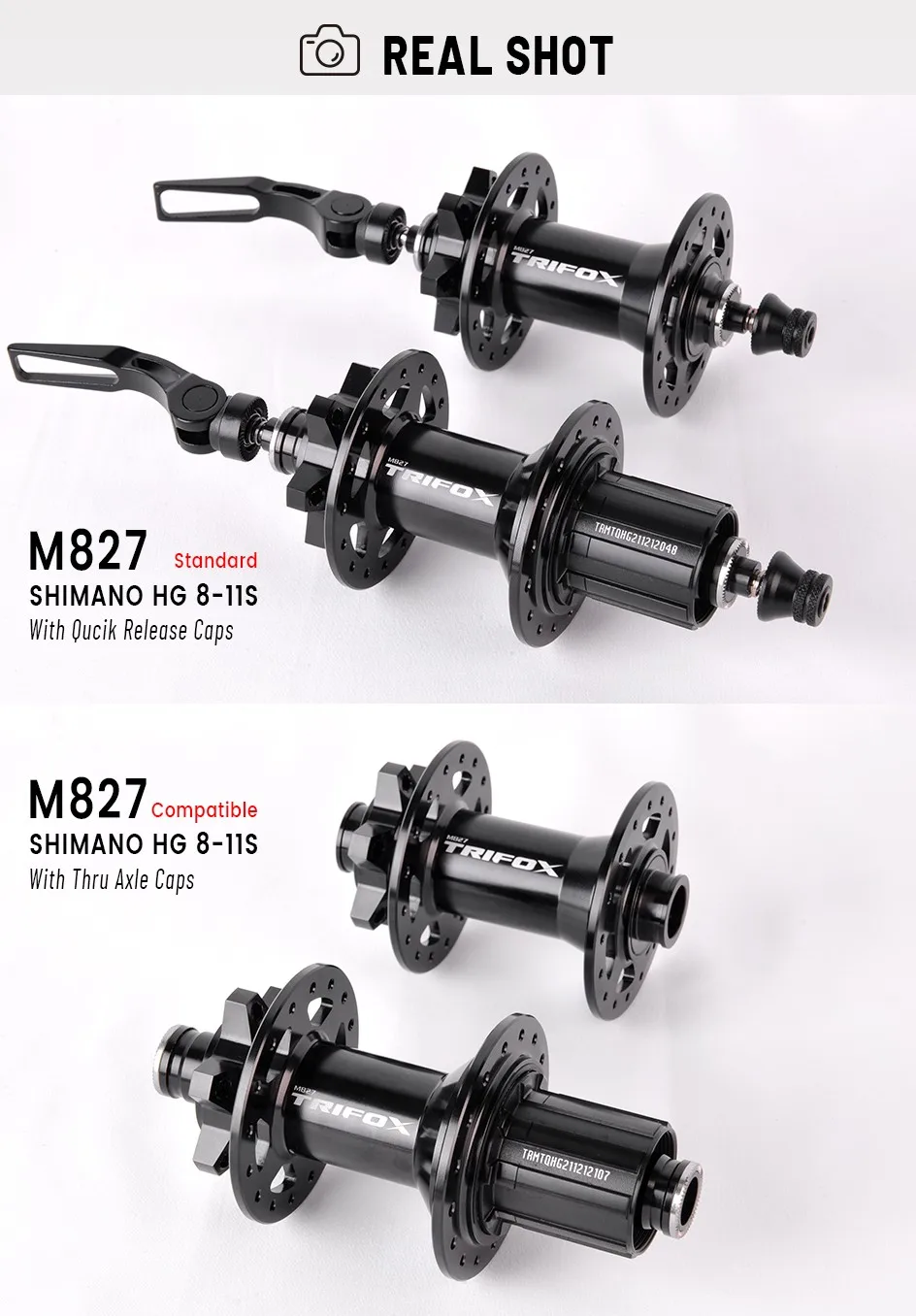 Mountain Bike Hub MTB Hubs V Rim/Disc Brake HG 8/9/10/11S