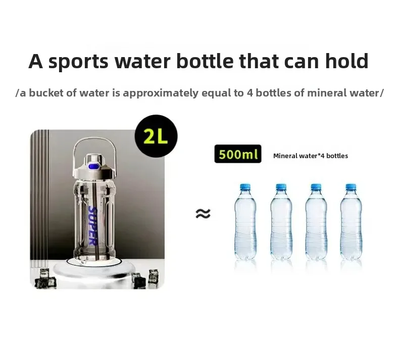 Bouteille d'eau de sport en plastique durable