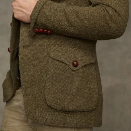 Men Tweed Blazer Winter Jacket Clothing suits jackets