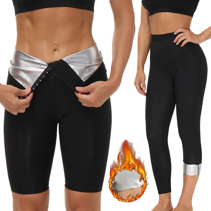 Sauna Sweat Body Shaper Pants Women Hot Sweat Sauna Effect Slimming Pants Fitness Shapewear Workout Gym Leggings Fitness Shorts