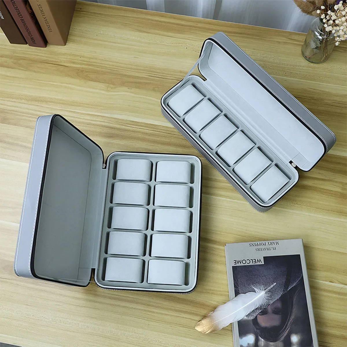 6/10/12 Solts Watches Storage Box Traveling Portable Zipper Watch Case Bracelets Display Box for Dustproof Protection Watch Bag watch storage box watchband storage bag watch storage bag watch storage pouch watch protector