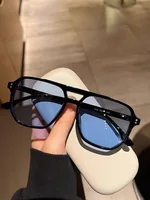 Vintage hommes femmes grandes lunettes de soleil hommes nuances carrées marque concepteur unisexe lunettes de soleil lentille noire mâle femme lunettes de soleil UV400 3