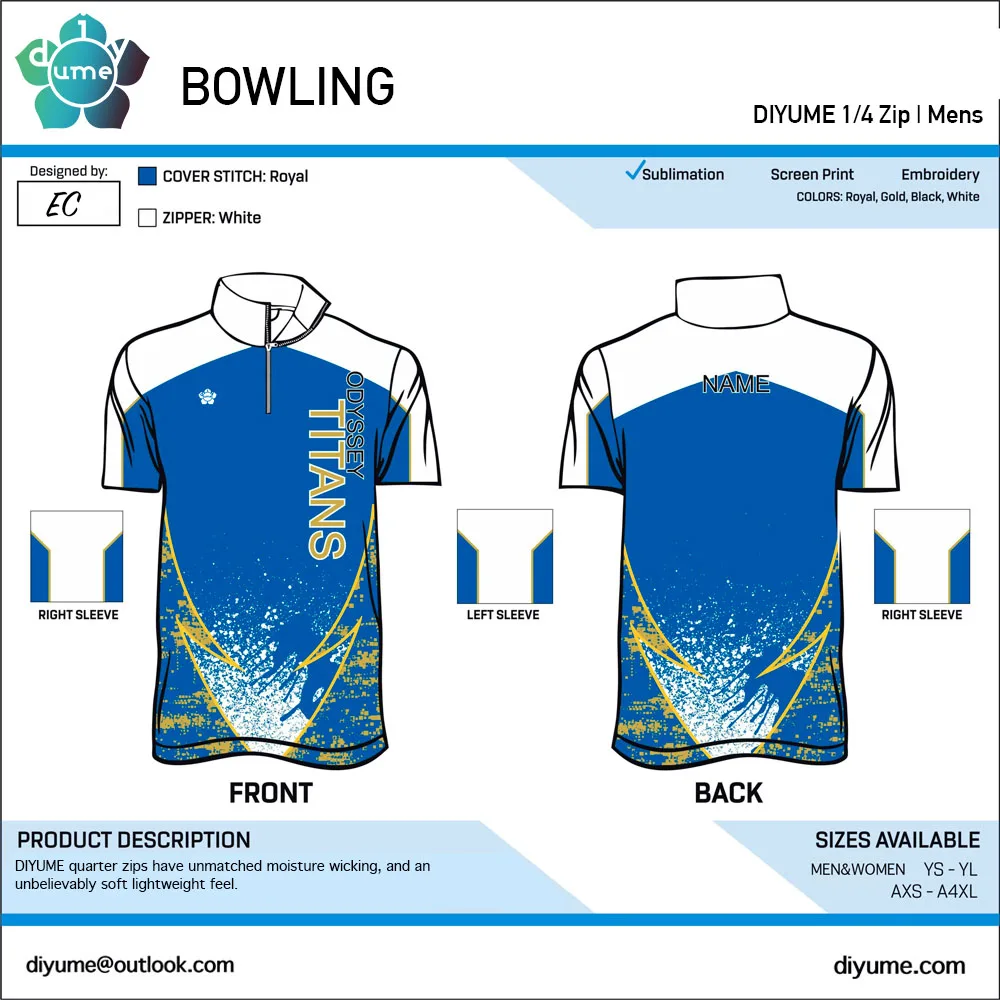 Bowling Short Sleeve Polo Shirt Men Women Youth Quarter Zip Casual Entertainment Blazer Quick Dry Breathable