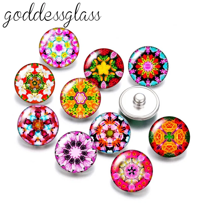 Рисунок 3 - Круглые разноцветные пуговицы с рисунком цветов