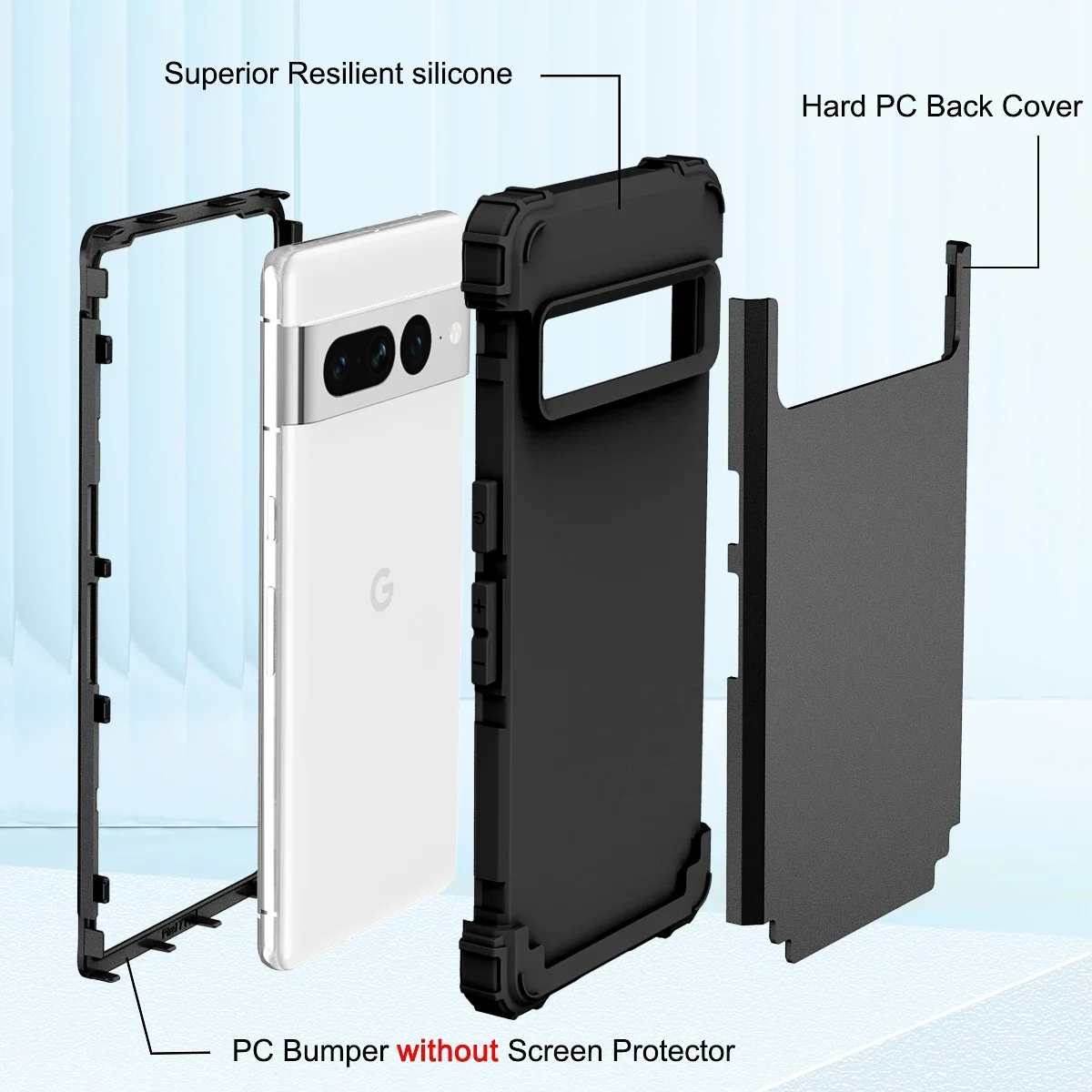 Ultimate Protection Shockproof Phone Case | Heavy Duty Armor with Soft Silicone & Hard PC Back Cover