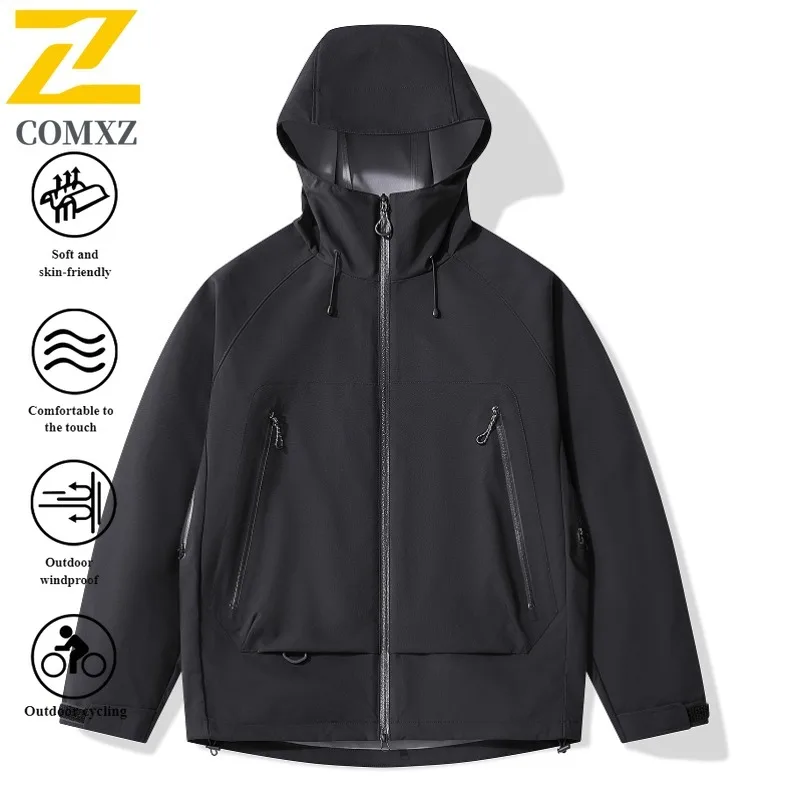 EiAO Jacket Couple's 3-in-1 Defense Winter Waterproof Windproof Hooded Workwear Customizable Outdoor Coat for Hiking Camping