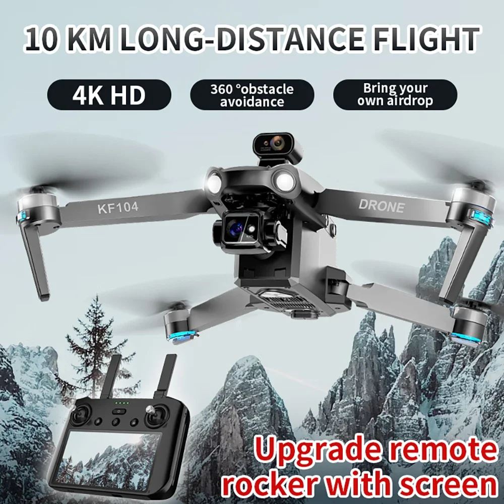 FPV 드론 장애물 회피 쿼드콥터 장난감 전문 드론, 스크린 3 축 짐벌, 28 분 8K 듀얼 카메라, KF104/AE86 MAX, 신제품