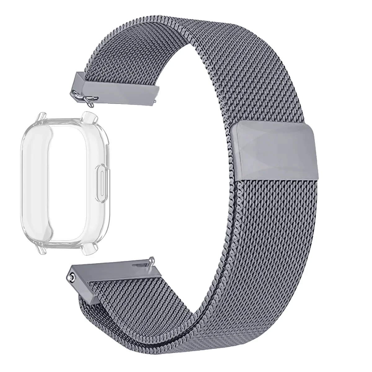 Milanese Mesh Strap with Case and Screen Protector - Premium Watchband Bracelet Accessories