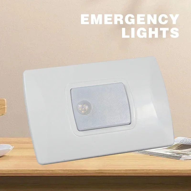

Induction LED Emergency Lights 2 Modes Wall-mounted Emergency Lighting Power Failure Home Bedroom Corridor Lamp Warning light