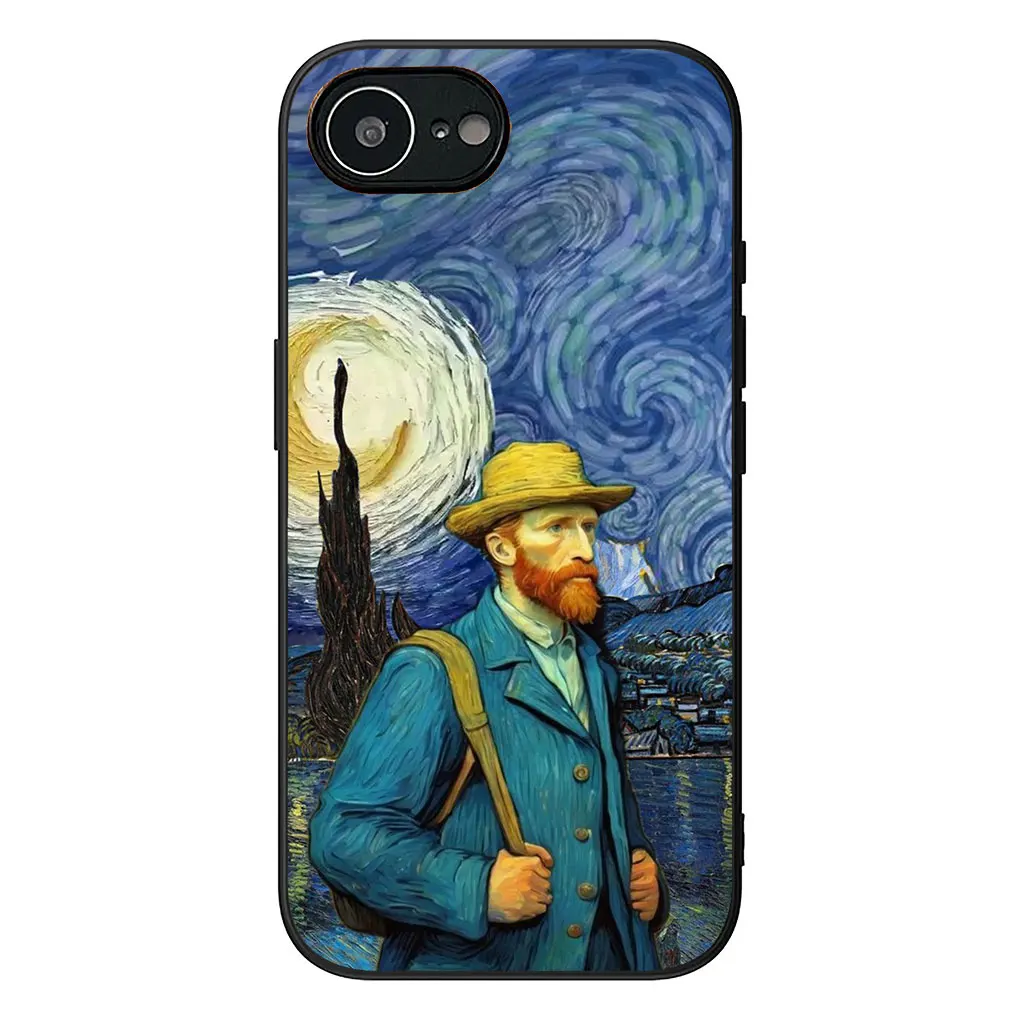 Sunflower Van Gogh Starry Night Soft Phone Case Cover