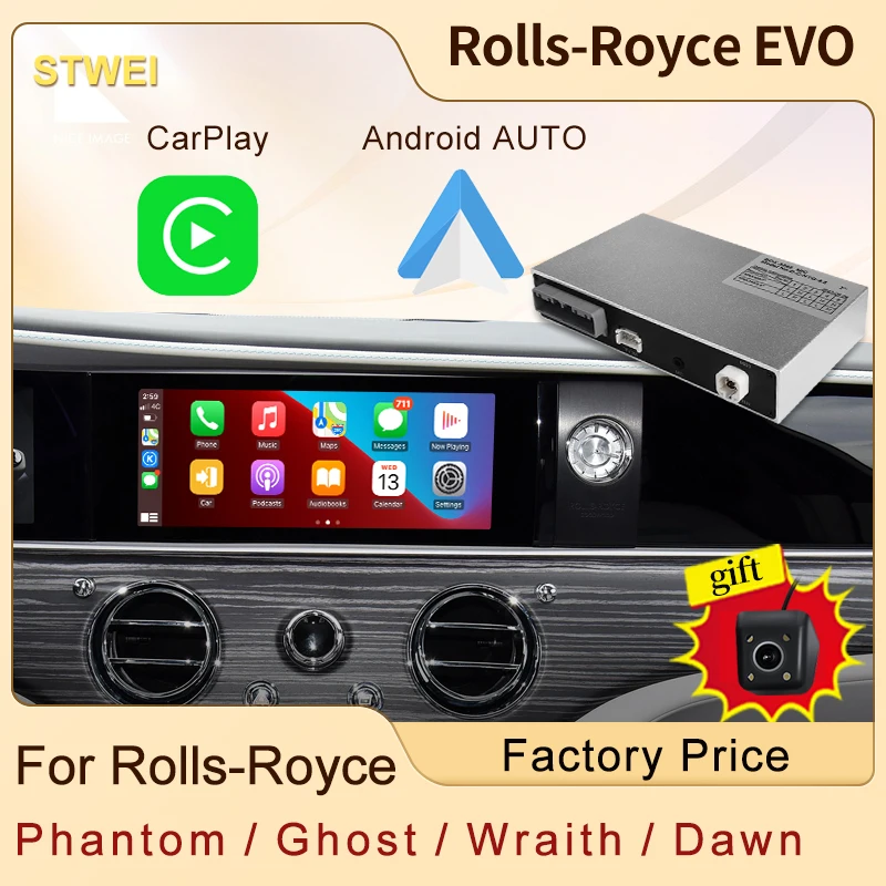 Wireless Apple Carplay Android Auto Module Box Per Rolls-Royce Evo Phantom Ghost Wraith Dawn 2019-2022 Car Play Mirror Camera