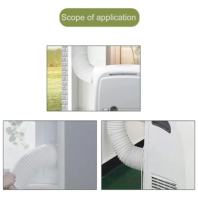 Exhaust Duct Interface Pipe Hose Connector For Portable Mobile Air Conditioner Home Improvement Heating Cooling Accessories 5