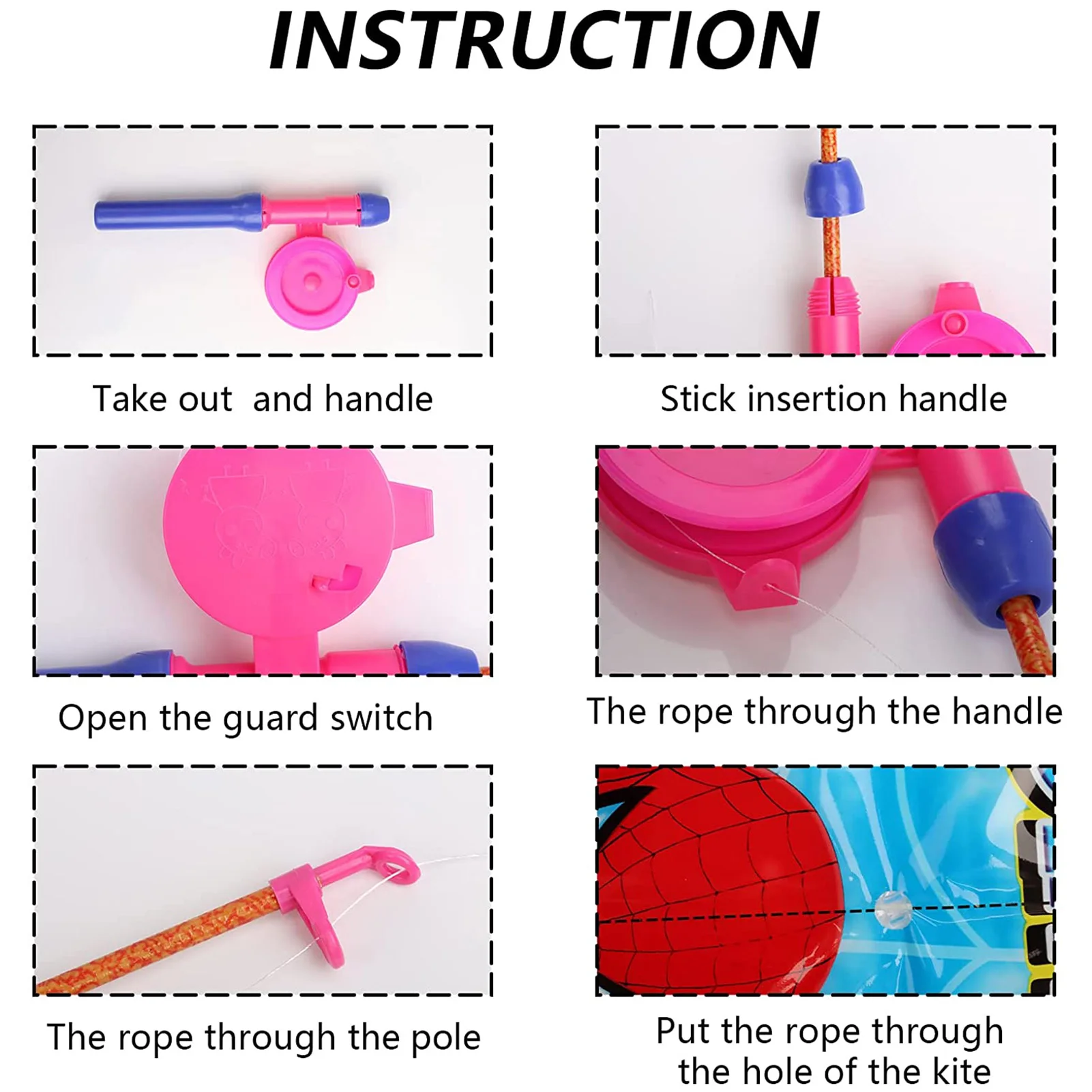 Butterfly Kite Holding Fishing Rod Kids Adults Beach Trip Park Family Outdoor