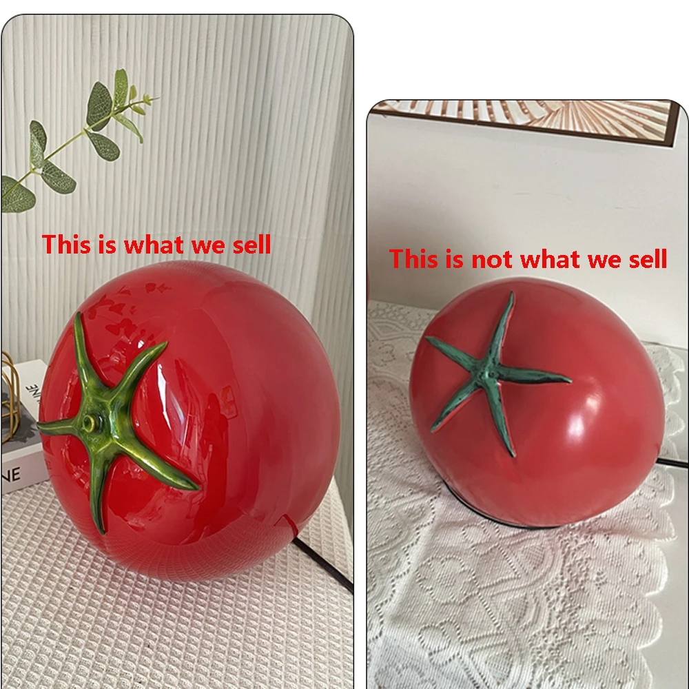 Tomato Table Lamp Home Decor Nightlight Bedroom Bedside Atmosphere Light Tomato Lamp Gift Ornaments Night Stand Glass