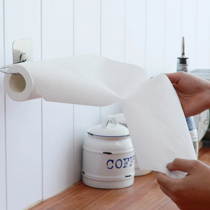 50 Sheets/Roll Disposable Dishwashing Paper 25x25cm Wood Pulp Paper Cleaning Paper Towels Kitchen Gadget Household Supplies