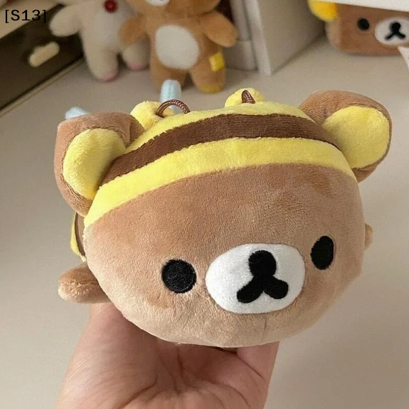 귀여운 꿀벌 곰 인형 모양의 플러시 연필 파우치 학교 학생 문구 보관 펜 가방 선물[Q]Q@