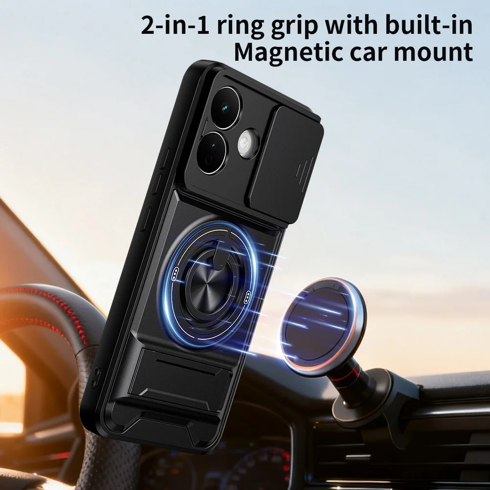 Multifunctional Ring Grip Magnetic Car Holder Protective Case