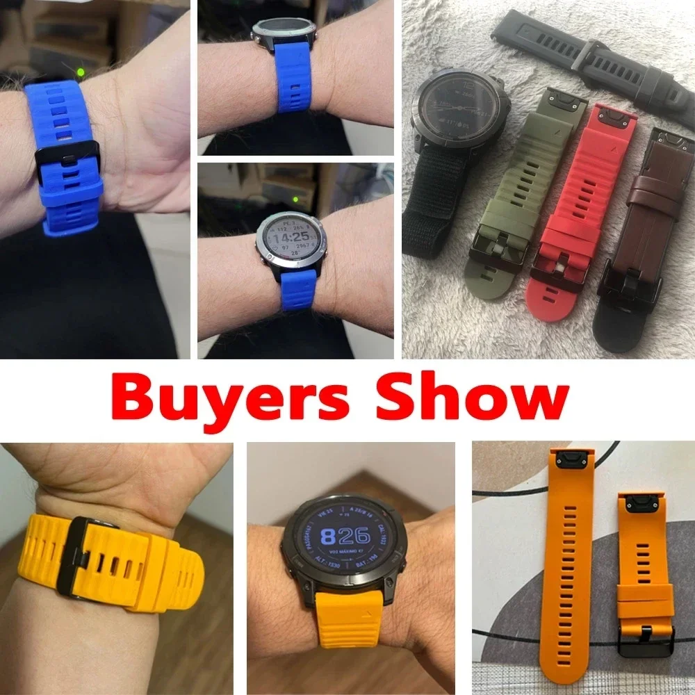 Silicone Quick-Fit Watch Strap Wristband Bracelet - 26/22/20MM