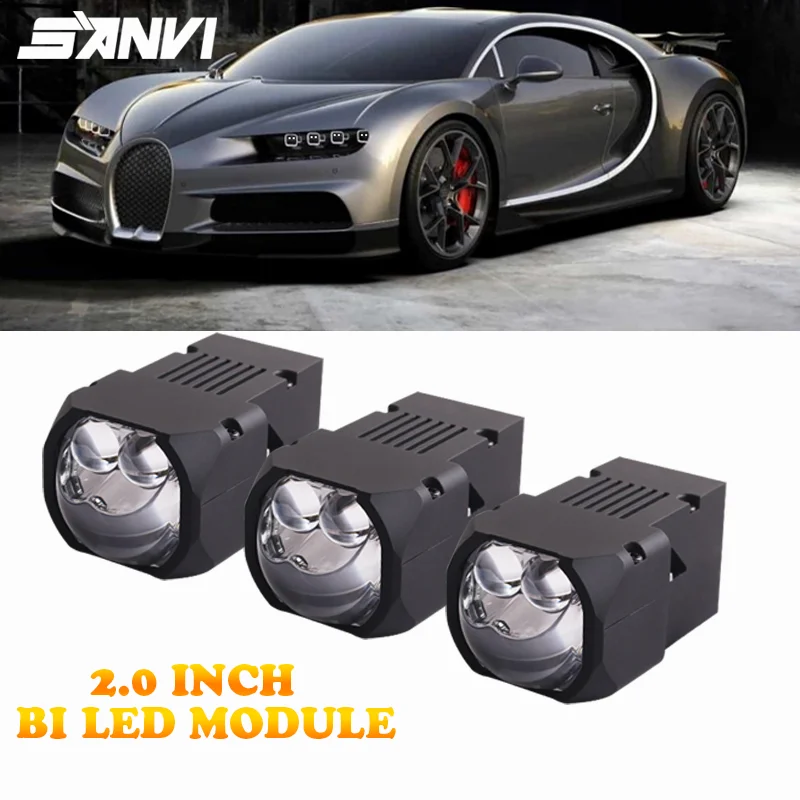 SANVI 102W M20 Bi LED 모듈 쌍곡면 렌즈, 자동차 헤드라이트, 하이..