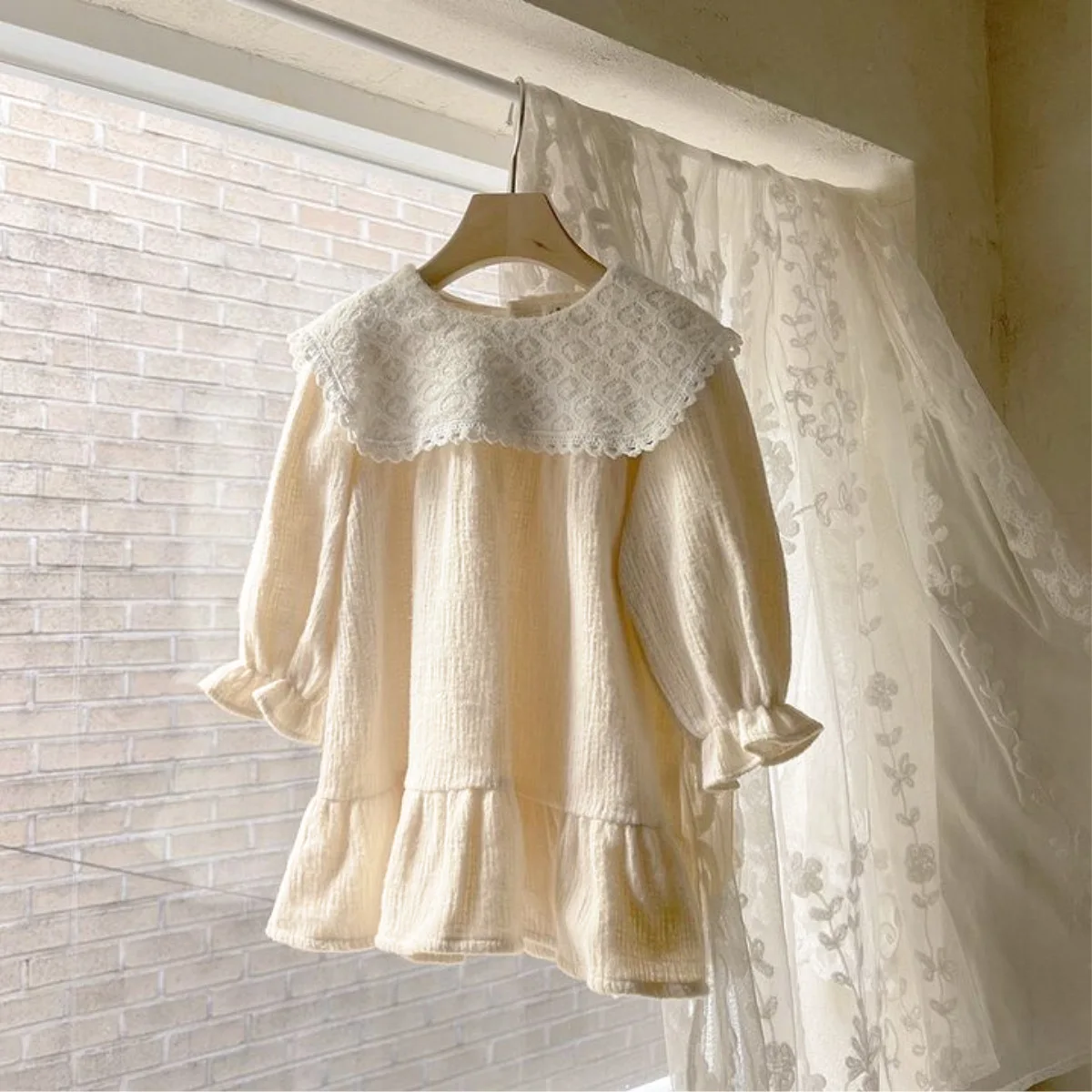 2025 Autumn New Baby Girl Long Sleeve Lace Collar Dress Cotton Infant Loose Princess Dress Kids Girls Casual Dress Baby Clothes 1 2025 Autumn New Baby Girl Long Sleeve Lace Collar Dress Cotton Infant Loose Princess Dress Kids Girls Casual Dress Baby Clothes